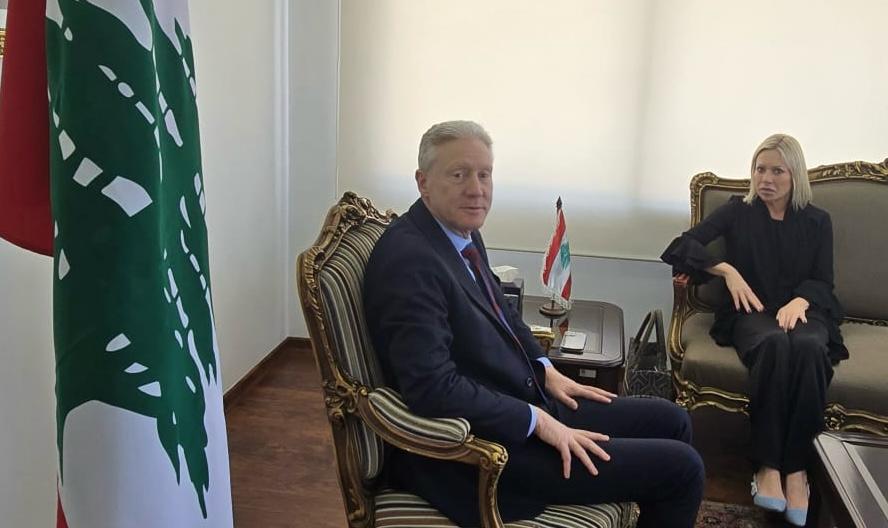 استقبل وزير الخارجية والمغتربين يوسف رجّي المنسّقة الخاصّة للأمم المتحدة في لبنان جينين هينيس-بلاسخارت