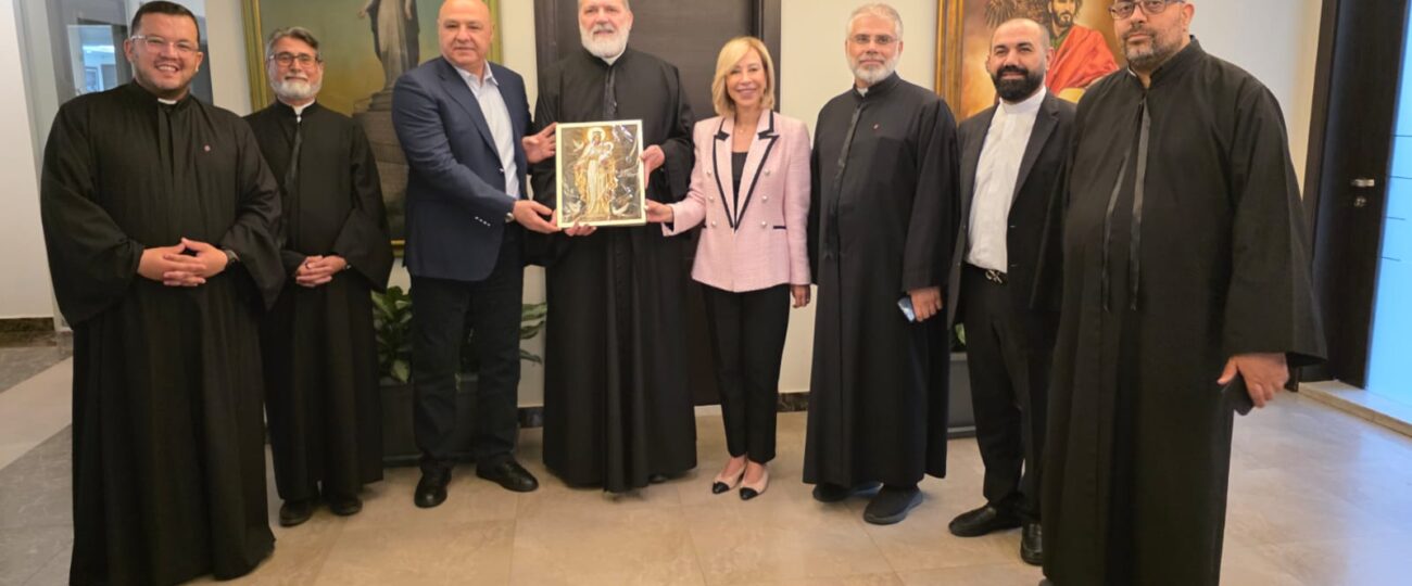 زار فخامة رئيس الجمهورية اللبنانية العماد جوزيف عون واللبنانية الاولى السيدة نعمت عون والعائلة مزار سيدة لبنان