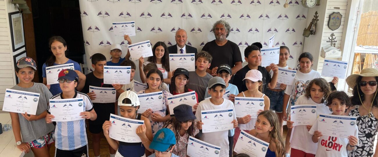 تخريج الدفعة الثانية في رياضة الشراع لأطفال مدرسة الليسيه فرنكو ليباني – نهر إبراهيم في النادي البناني لليخوت – تحوم